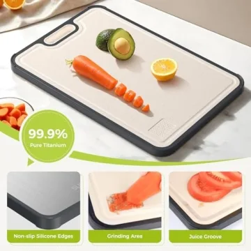 High-Quality Double-Sided Titanium Cutting Board for Kitchen