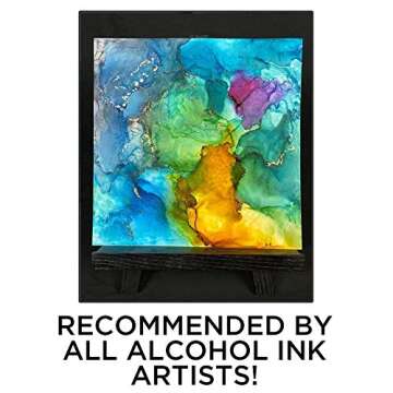 NARA Alcohol Ink Paper | White | 12 inches x 12 inches (12”x12”) | 330 microns/250 GSM | Medium+ Paper | 10 Sheets | Paper for Alcohol Ink Art Painting | 100% Stain-Free
