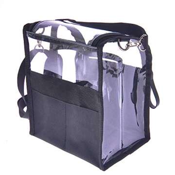 Jula Vance Trave Medium Makeup Brush Buddy Makeup Brush Holder Bag Cosmetic Kits Beauty Accessories Storage Organizer Bag with 4 Dividers & Shoulder Straps