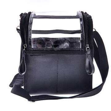 Jula Vance Trave Medium Makeup Brush Buddy Makeup Brush Holder Bag Cosmetic Kits Beauty Accessories Storage Organizer Bag with 4 Dividers & Shoulder Straps