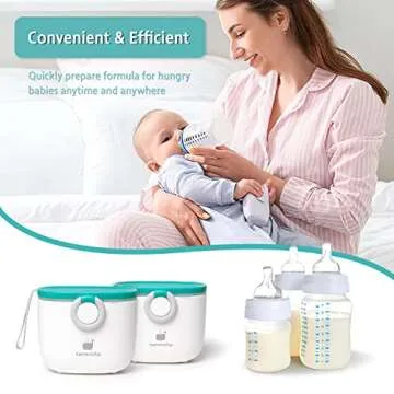 Termichy Baby Formula Dispenser, Portable Formula Dispenser Container with Scoop and Carry Handle for Travel Outdoor Activities for Baby Infant, 500ml