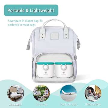 Termichy Baby Formula Dispenser, Portable Formula Dispenser Container with Scoop and Carry Handle for Travel Outdoor Activities for Baby Infant, 500ml