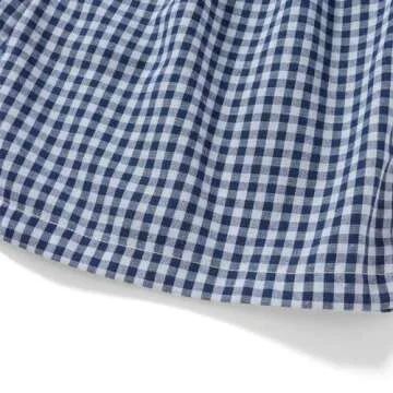 Pivanzore Y2k Plaid Shorts for Women Casual Elastic Waist Aesthetic Lounge Bottom Baggy Pajama Shorts Boxers Sleepwear (Dark Blue,Medium)