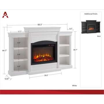 Ameriwood Lamont Electric Fireplace: Stylish & Efficient Heating