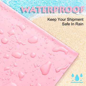 UCGOU Poly Mailers 10x13 Inch Light Pink 200 Pack Shipping Bags #4 Strong Mailing Envelopes Boutique Packaging Postal Self Seal Adhesive Waterproof and Tear Proof Small Business for Clothes Books