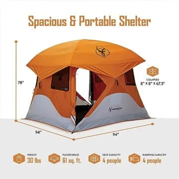 Gazelle T4 Waterproof 4 Person Pop Up Camping Tent