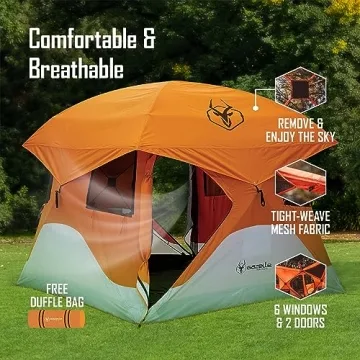 Gazelle T4 Waterproof 4 Person Pop Up Camping Tent