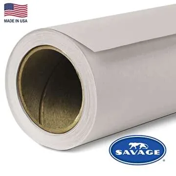 Savage Seamless Paper Photography Backdrop - Color #57 Gray Tint, Size 107 Inches Wide x 36 Feet Lon...