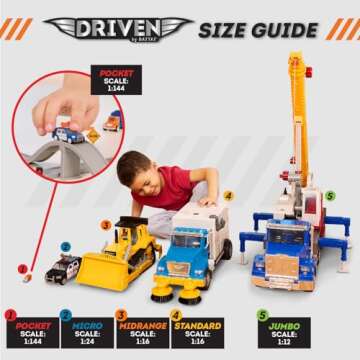 Driven Pocket Fleet: 20 Mini Toy Vehicles for Kids