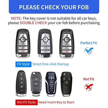 Stylish and Durable OFFCURVE Key Fob Cover for Your Ford, Black TPU Case Full Protector