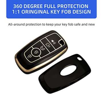 OFFCURVE Key Fob Cover for Ford, Premium TPU Case