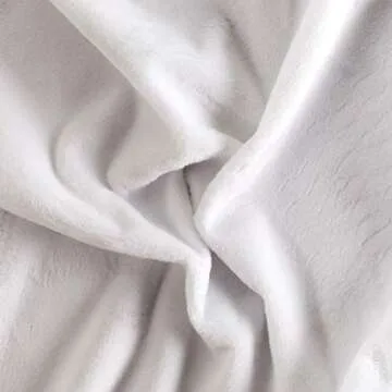 Shannon Minky Solid Cuddle 3 Snow White, Fabric by the Yard