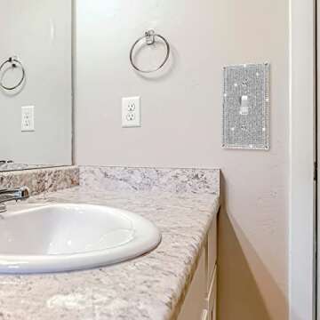 Stunning Rhinestone Light Switch Cover 2 Pcs