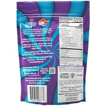 Zollipops Blue Raspberry-Grape Duo Pops - Sugar-Free, Allergy-Free, Vegan, KETO & Diabetic Friendly,...