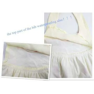 Waterproof Baby Girl Dress Bibs with Adjustable Snaps