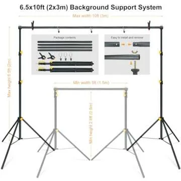 LINCO AM174 Studio Lighting Kit with 3 Backdrops
