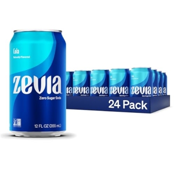 Zevia Cola Soda Zero Sugar - 24 Pack of 12 Fl Oz