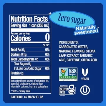 Zevia Cola Soda Zero Sugar - 24 Pack of 12 Fl Oz