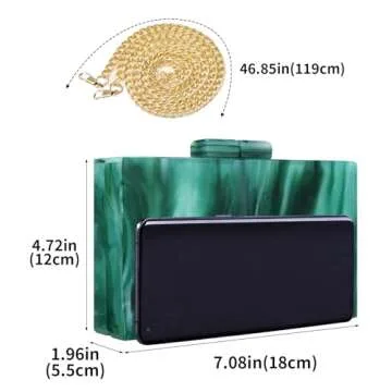 Stylish Malachite Green Evening Bag for Weddings and Parties