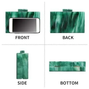 Stylish Malachite Green Evening Bag for Weddings and Parties