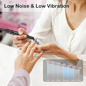 Lavinda Pink Nail Drill 35000RPM Electric File Kit