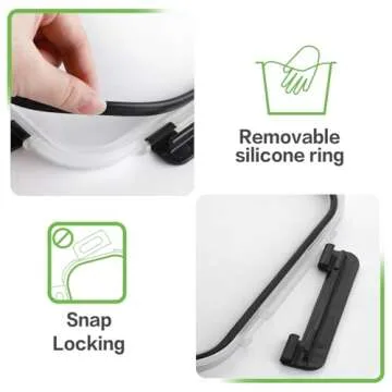 HOMBERKING Glass Meal Prep Containers Set - 10 Pack