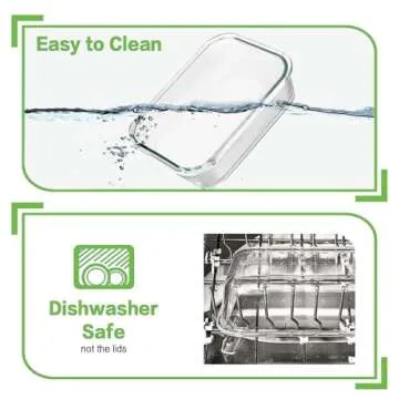 HOMBERKING Glass Meal Prep Containers Set - 10 Pack