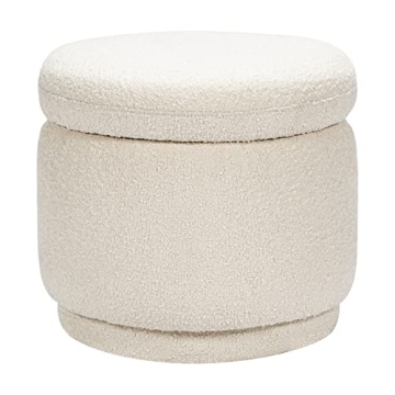 Babyletto Enoki Storage Ottoman: Ivory Boucle, Ample Storage, Eco-Friendly Certified