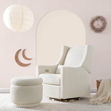 Babyletto Enoki Storage Ottoman - Ivory Boucle, Certified Safety