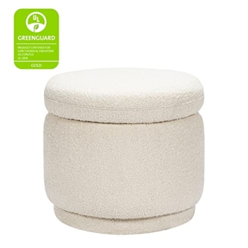 Babyletto Enoki Storage Ottoman - Ivory Boucle, Certified Safety