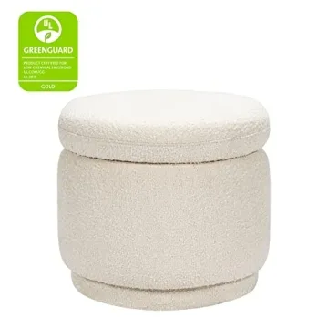 Babyletto Enoki Storage Ottoman - Ivory Boucle, Certified Safety
