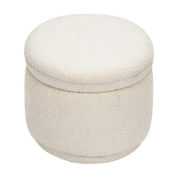 Babyletto Enoki Storage Ottoman - Ivory Boucle, Certified Safety