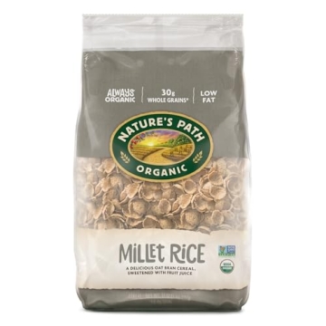 Nature's Path Organic Millet Rice Flakes Cereal, 32 oz (Pack of 6), Non-GMO, Earth Friendly Packagin...