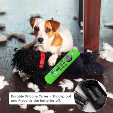2-Pack Glow Green + Blue Remote Covers for Fire TV Remotes
