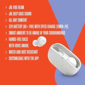 JBL Vibe Buds True Wireless Earbuds with Deep Bass