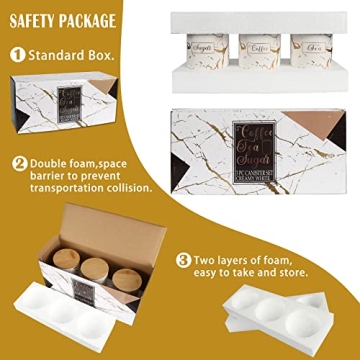 Stylish White Ceramic Canister Set for Kitchen Storage