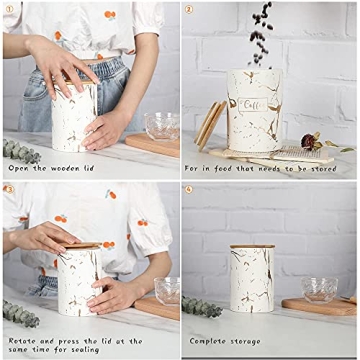 Stylish White Ceramic Canister Set for Kitchen Storage