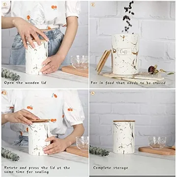 Stylish White Ceramic Canister Set for Kitchen Storage