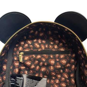 Loungefly Exclusive Disney Minnie Mouse Leopard Print Double Strap Shoulder Bag