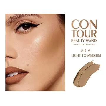 KYDA Contour Beauty Wand, Liquid Face Contouring with Cushion Applicator, High Coverage Natural Matte Finish, Lightweight Blendable Super Silky Cream Contour Stick-Light to Medium