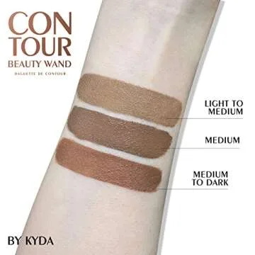 KYDA Contour Beauty Wand, Liquid Face Contouring with Cushion Applicator, High Coverage Natural Matte Finish, Lightweight Blendable Super Silky Cream Contour Stick-Light to Medium