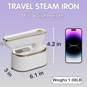 2-in-1 Travel Steamer Iron Portable for Easy Ironing & Steaming
