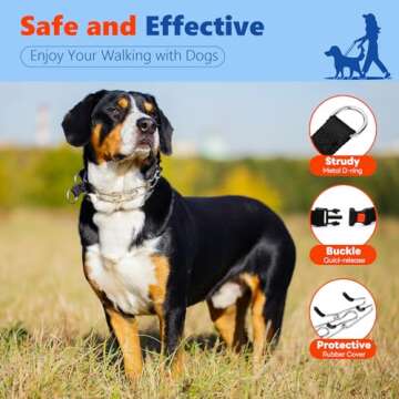 Supet Adjustable Prong Collar for Dogs with Quick Release