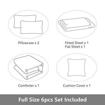 Gamer Bedding Set - ROWADALO 6 Piece Bed in A Bag