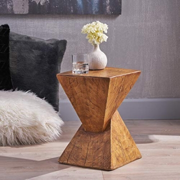 Stylish Lightweight Concrete Accent Table by Christopher Knight