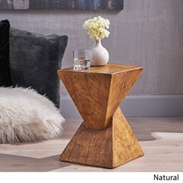 Stylish Lightweight Concrete Accent Table by Christopher Knight