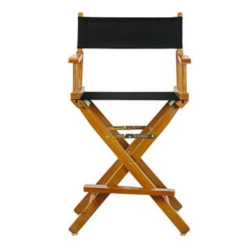 Casual Home Honey Oak Frame/Black Canvas 24" Counter Height Directors-Chairs
