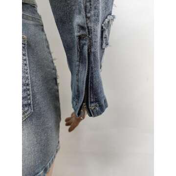 Molilove Women Fall 2 Piece outfits Skirt Sets Long Sleeve Denim Jacket Crop Top Mini Skirt Lounge Y2K Wear Tracksuit