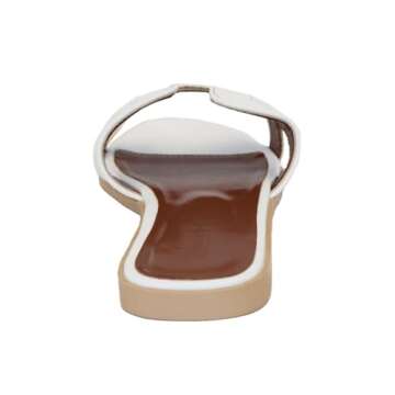 Women's Flat Sandals, Slip on Slides Summer Fall Shoes Cute Open Toe Slippers (White, Adult, Women, 10, Numeric, US Footwear Size System, Medium)