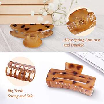 Stylish Rosmax Hair Clips for Women and Girls - 6 Pack